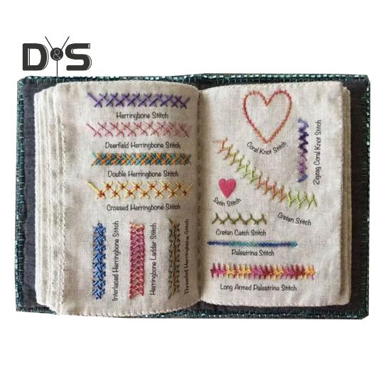 Embroidery Stitch Book DIY Stitch Book Beginners Adults Sewing Book Needlework Stitch Manual Gift for Sewing Embroidery Lovers