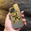 Personalized Graffiti Teddy Bear Phone For iPhone 16 15 14 13 12 11 Pro Max Shockproof Hard Matte Back Cover Case Funda
