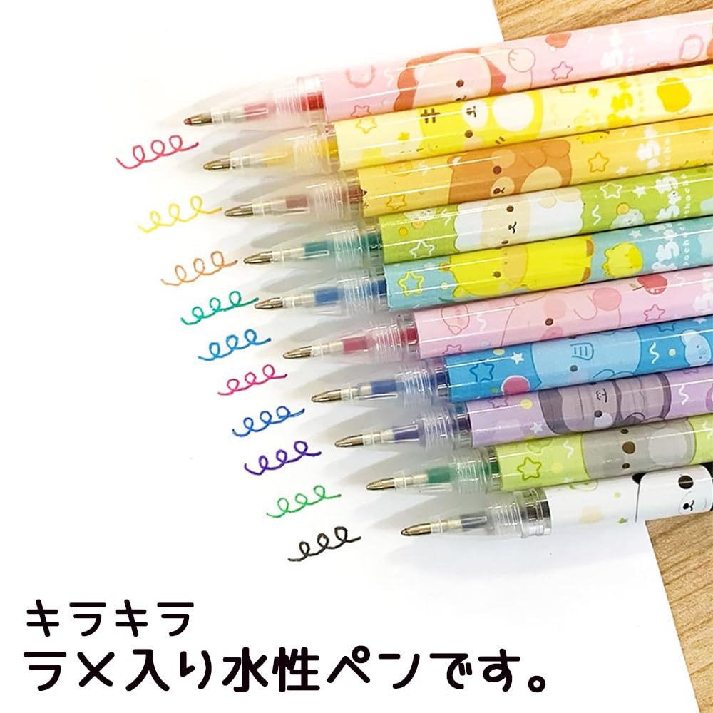 Pochacha Animal Zoo Glitter 10 designs x 1 set perfect for home or birthday packaged in a special OPP Colorful perfect for promotional or any Pens,