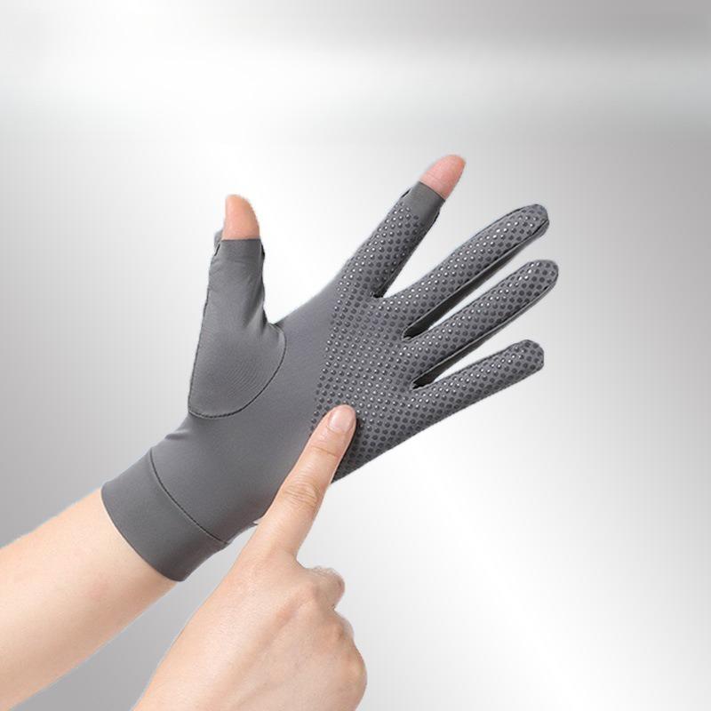 2025 New Sunscreen Gloves Women's UV Protection Flip Cover Summer Ice-feeling Ice Silk Cool Outdoor Cycling Gloves Women