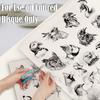 Paper Ceramic Decals Pottery Ceramics Clay Transfer Paper Underglaze Flower Paper Bird 520x370mm Pattern: 48x33mm