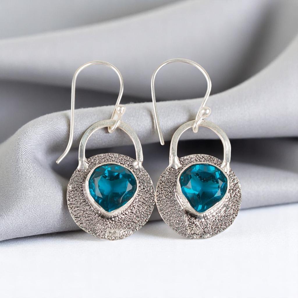 Apatite Gemstone 925 Sterling Silver Jewelry Earrings 1.30" For Anniversary Gift EE-63-12