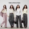 Pantaloni da completo a vita alta a gamba larga da donna Xiangying
