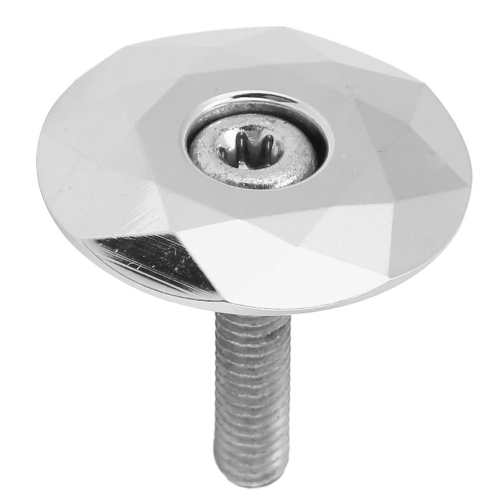 MEIJUN Sykkel Aluminiumlegering Styrelager Toppdeksel Terrengsykkel Styrelager Stem Toppdeksel med Bolter Sølv