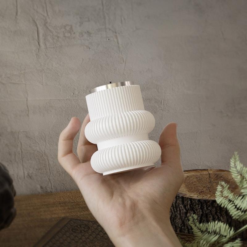 Silicone Candle Holder Molds Geometric Striped Ornaments Molds Silicone Craft Molds Candlestick Molds for Hand-Making