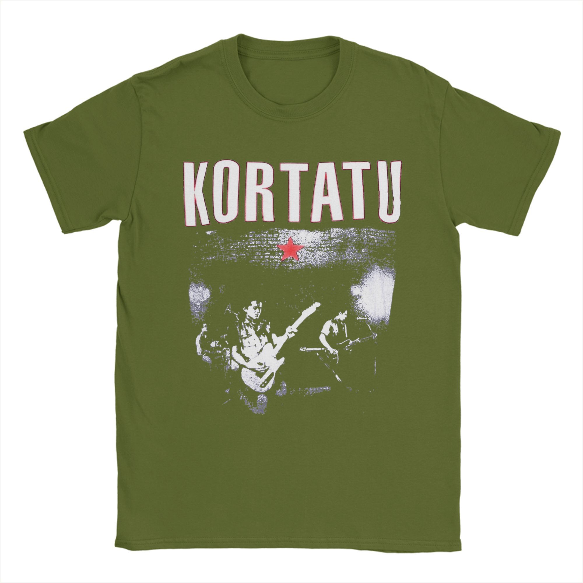 

Music Kortatu T-Shirts for Men Funny Pure Cotton Tees O Neck Short Sleeve T Shirts Big Size Tops 4XL