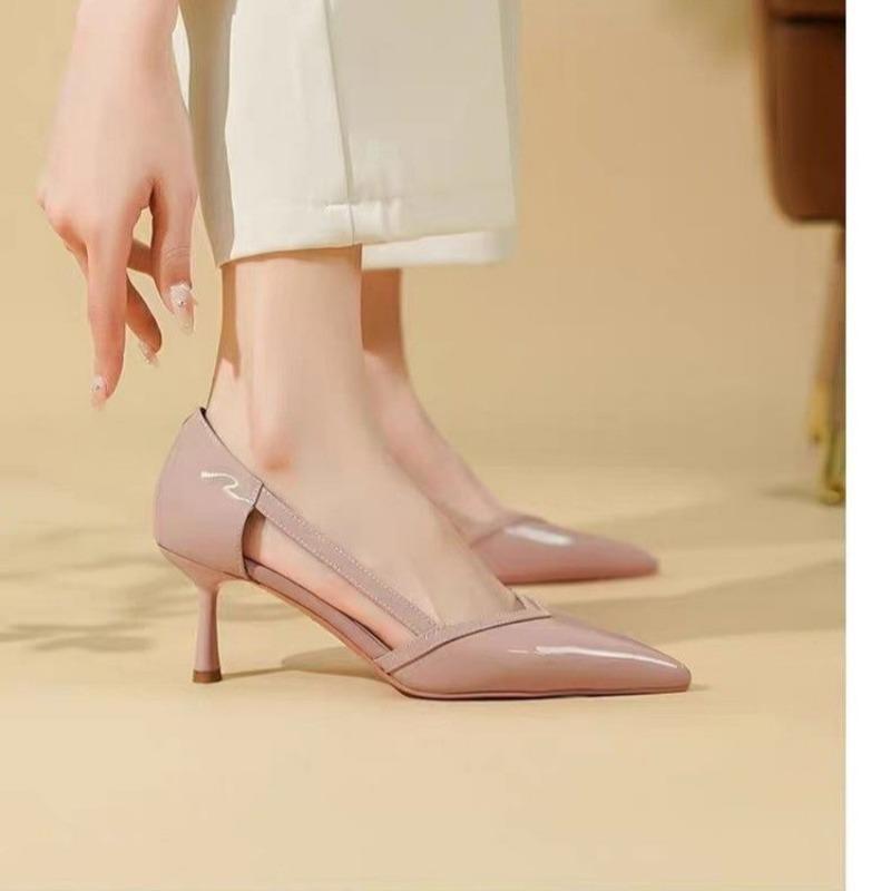 Fashion Mid Heel Office & Career Sandals Slip-on Solid Shoes Female 2024 Hot Sale Shallow Thin Heels Classics Women's Sandals Sandálias