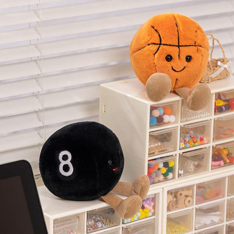 1Pc Birthday Gift Super Cute Basketball Football Tennis Baseball Billiards Plush Toys Soft Stuffed Balls Pillow Players Souvenir