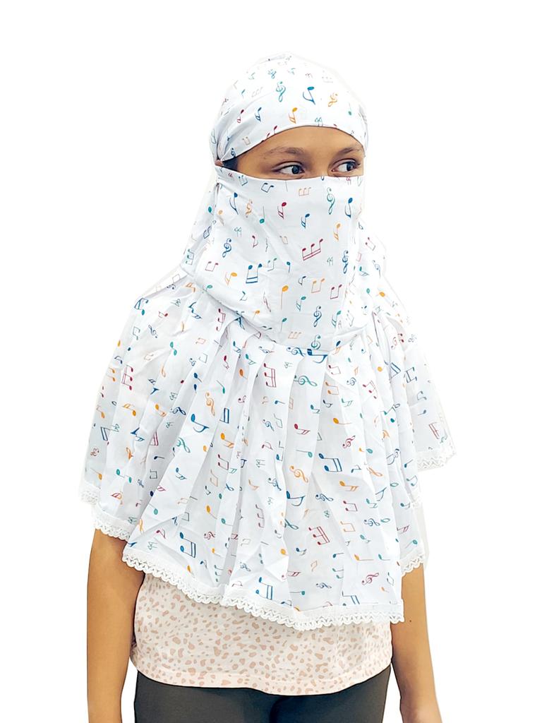 AARKRI SALES Soft Cotton Face Covering Scarf for Gilrs – Breathable, Comfortable, and Adjustable Protection for Everyday Use – Reusable, Washable, a
