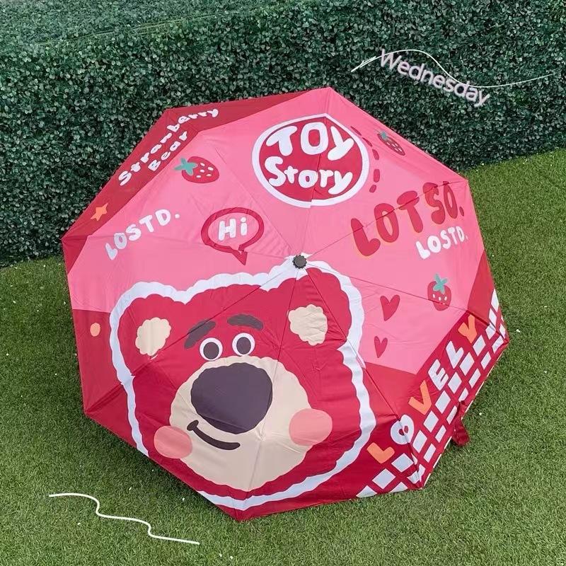 

Капібара повністю автоматична чорна гумова парасолька від дощу та сонця, складана та посилена студентська парасолька, суцільна заміна волосся 8K