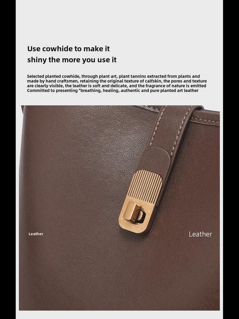 Dámská kabelka z pravé kůže 2024: Nová podzimní/zimní móda, vysoce kvalitní, univerzální taška přes rameno