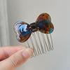 Elegant Acetate Bow Hair Clip Comb for Women