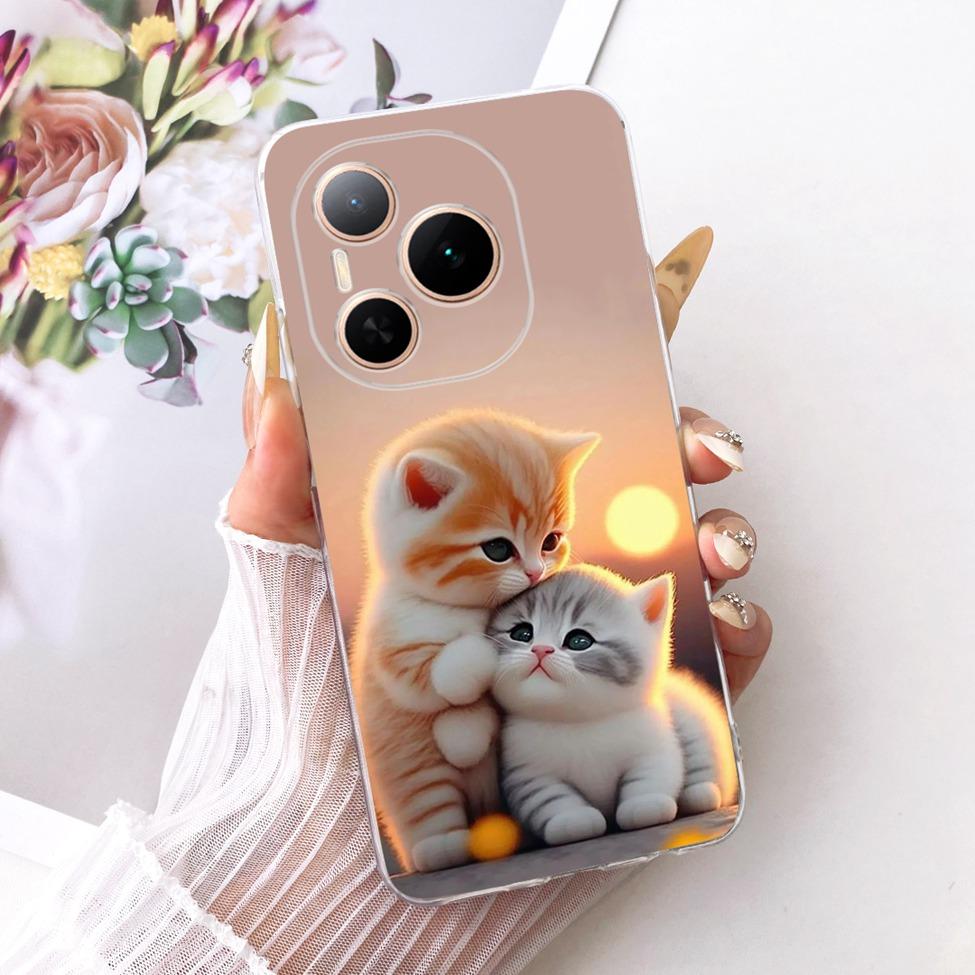Case For Honor Power 5G Cover DVD-AN00 Transparent Fashion Butterfly Cute Cat Cool Painted Soft Phone Casing For Honor Power 5G