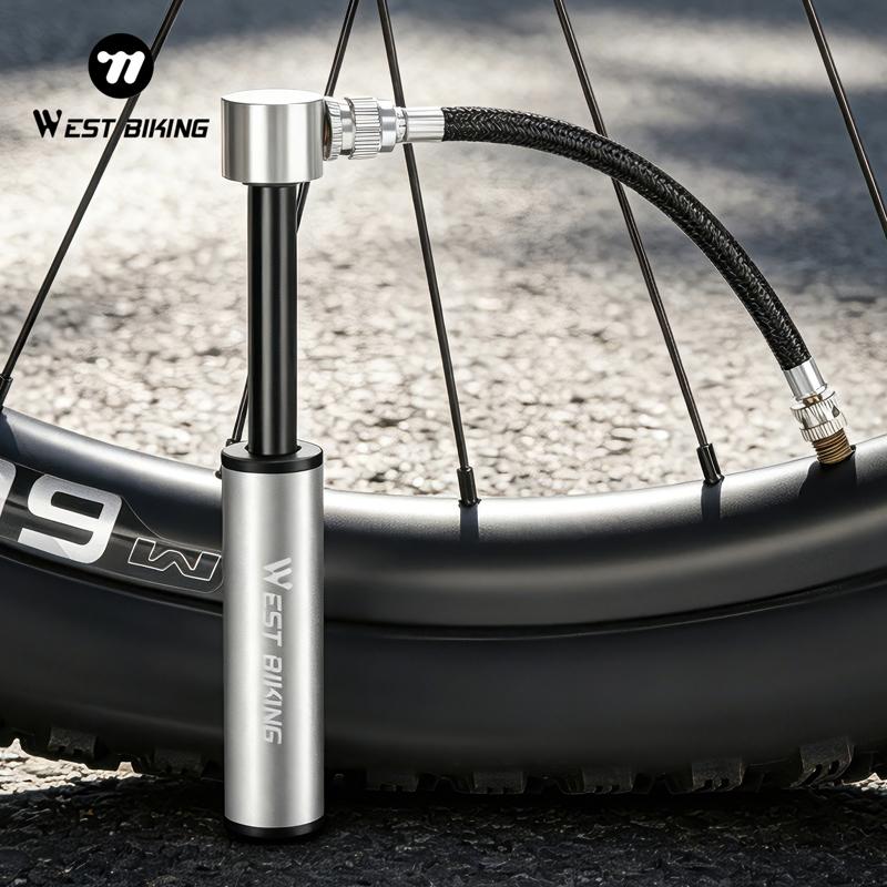 WEST BIKING Mini Bike Pump 120PSI Portable Hand Pump For Schrader/Presta Valve MTB Road Bicycle Tire Inflator Bike Accessories