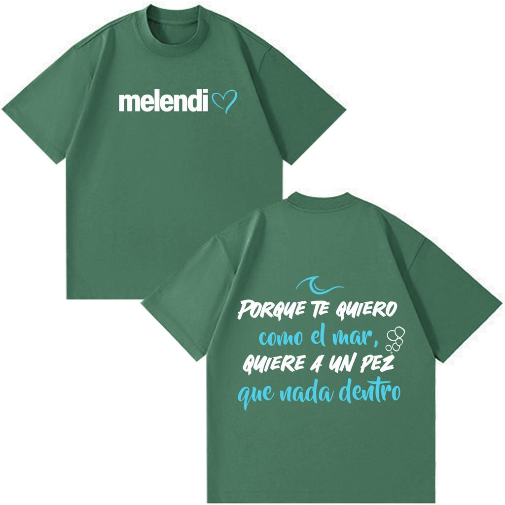Rapper Melendi Tour Print Merch Tshirt Unisex Unisex Fashion Tshirt Shortsleeved Loose Casual Cotton Oversized Gothic Punk Tshirt