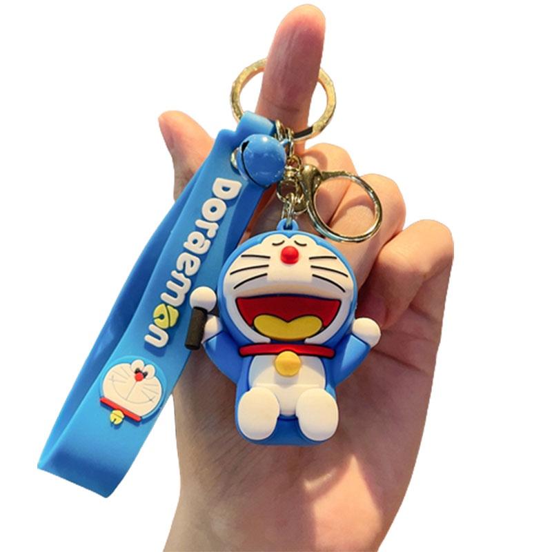 Keychain Doraemon Pvc Figurine Car Keyring Schoolbag Pendant Gifts Halloween