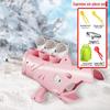 Lanzador de bolas de nieve de tiburón transfronterizo para exteriores para juegos de nieve infantiles