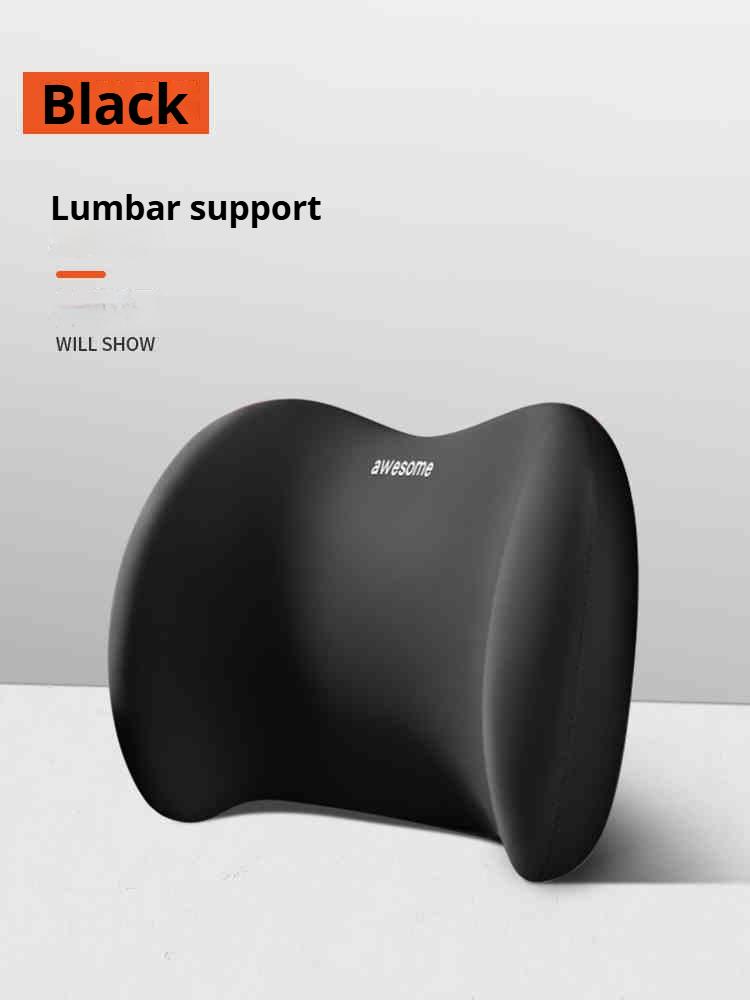 Memory Foam Car Neck Pillow & Lumbar Cushion Set, Ergonomic Backrest & Headrest Support for Driving Comfort, for Most Cars