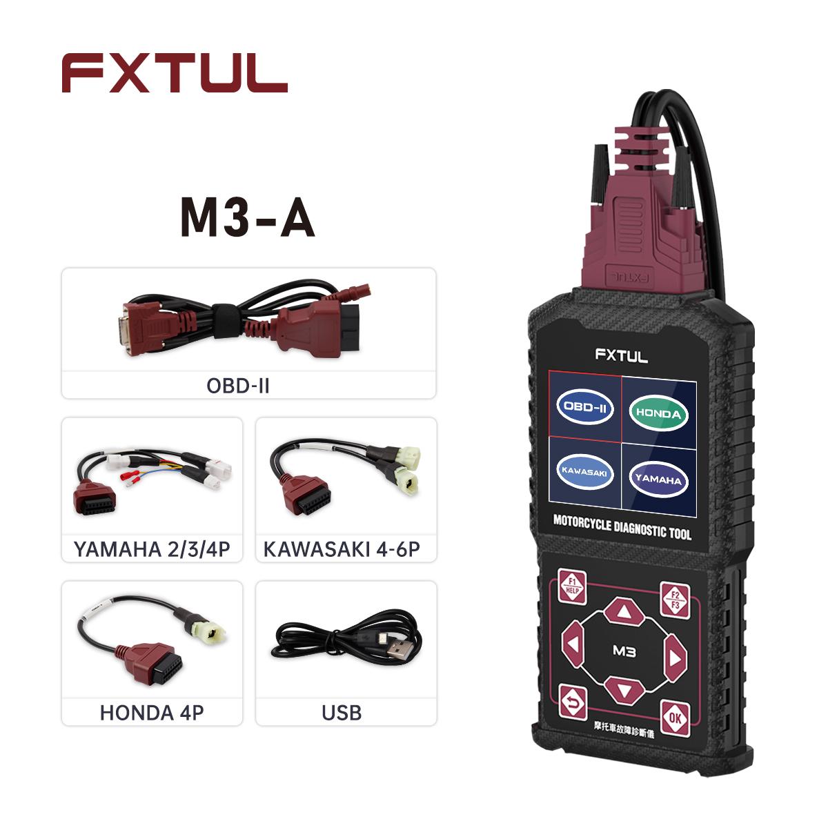 

FXTUL M3 Мотоцикл Диагностический Инструмент OBD2 Очистить Коды Неисправностей Сканер Поддержка Двигатель ABS Системы Для Yamaha Suzuki HONDA Kawasaki