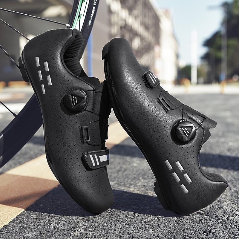Large Size Cycling Shoes Road MTB Bike Riding Breathable Rigid Sole Clipless Flat Pedal Options