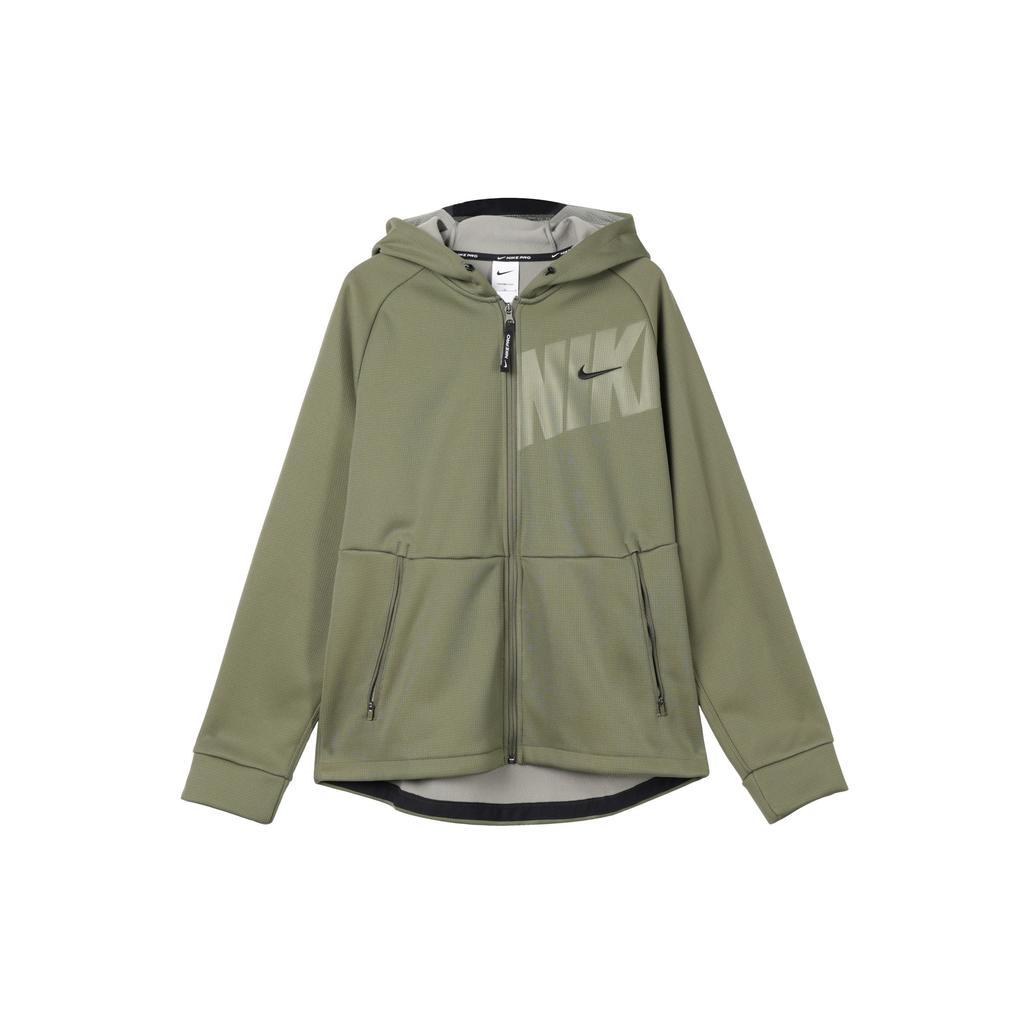 Nike Solid Color Hooded Zipper Casual Long Sleeve Sweatshirt Men Sweatshirt Green FN3057-222