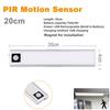 Under Cabinet Lights Motion Sensor USB Rechargeable Lamp Aluminum LED Bar Light Wireless Magnetic Stick-On Closet Night Light