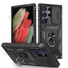 Case For Samsung S25 S24 S23 S22 Ultra Plus S24 FE A56 A36 Heavy Duty with Camera 360 Degree Rotate Kickstand Shockproof Cover