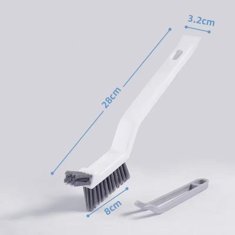 Effective Cleaning Brush for Corners and Gaps - 2-in-1 Multipurpose Bathroom and Floor Tiles Cleaning Brush