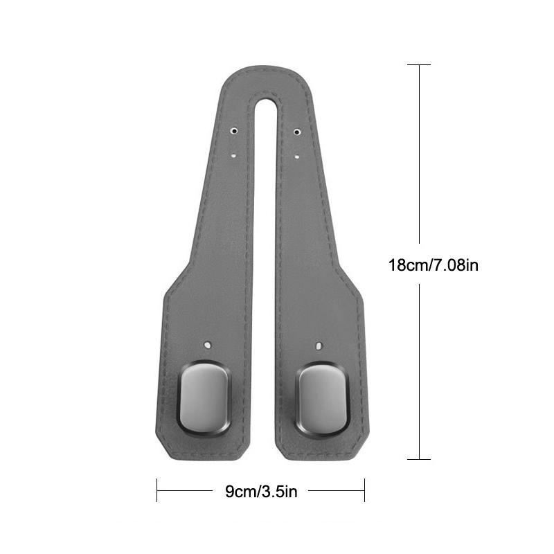 2 i 1 Bil Nakkestøtte Krok Premium Semsket Baksete Hengende Dobbel Krok 15 kg Stor Bærende Legeringskrok Henger Universell
