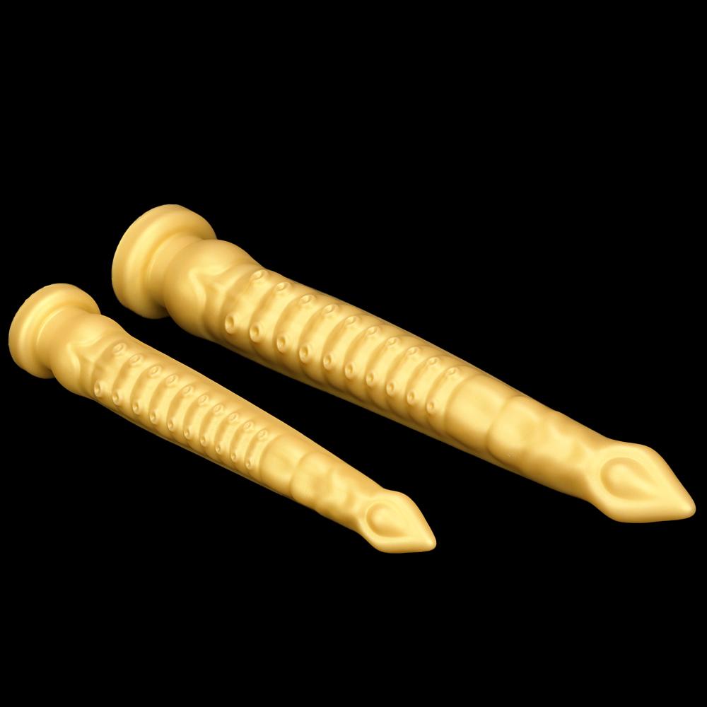 59cm Gold Silicone Extra Long Masturbator Gay Dildo Anal Plug Fisting Strap On Penis Sex Toy Big Dick Realistic Cock