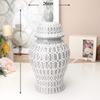 Nordic White Flower Vase Home Living Room Decoration Ceramic General Jar Tea Seal Jar Ceramic Storage Jar Home Decoration
