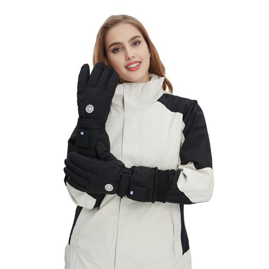 

Зимние перчатки с подогревом для мужчин и женщин, электрические перчатки с подогревом с аккумулятором 1200 мАч, 3 уровня нагрева, перезаряжаемые перчатки с подогревом для катания на лыжах, велоспорта, зимних видов спорта чёрный