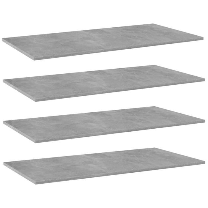 VidaXL Panneaux de bibliothèque 4 pcs Gris béton 80x20x1,5cm Aggloméré