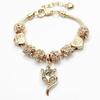 18K Gold-Plated Alloy Bracelet for Women - Charming Gold Flower Crystal Zircon Punk Valentine's Day Gift