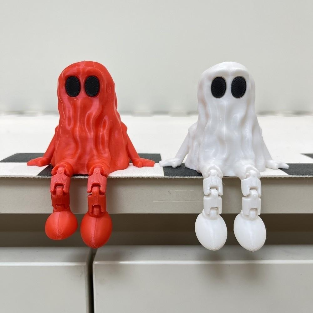 PLA 3D Printed Ghost Ornament Mini Ghost Statue Cute Ghost Fidget Toys  Home Decor