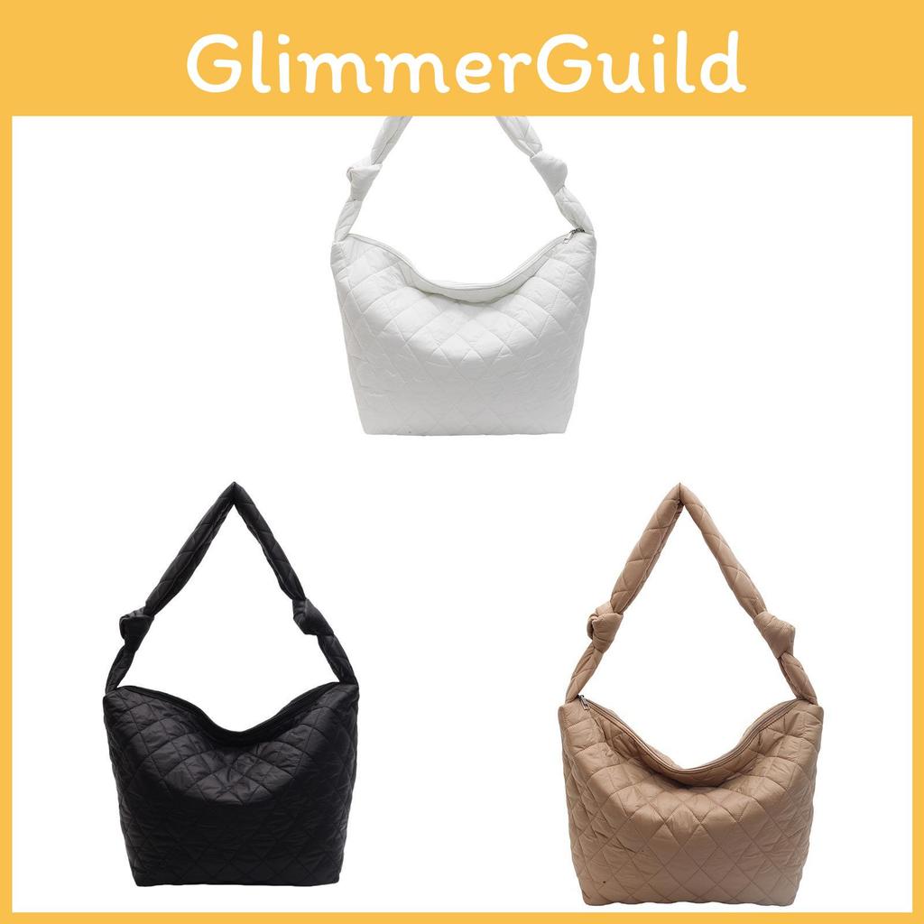 Casual Cotton Shoulder Bag With Standup Pouch For Daily Outings