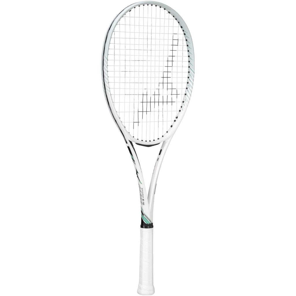 Mizuno Deeforce Tennis Racket 63JTN544 S-10 (Soft Tennis), Unisex, White/Jade Green, 0X,