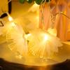 1.5/3/6M Artificial Optical fiber flower String Lights Battery Powered Fairy Lights Wedding Christmas New Year Party Garland Decor Supplies