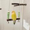 Bird Swing Toy Bird Cage Hangable Standing Perches Chewing Grinding Exercising Toy
