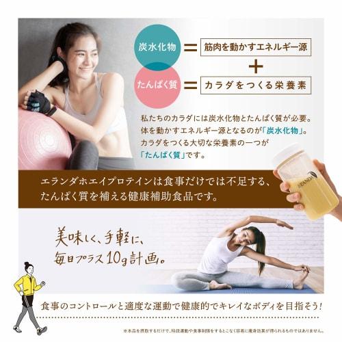 Elanda Unsweetened Protein Powder, Cocoa Flavor, 320g, Single-Serving Size, No Artificial Sweeteners, No Stevia, No Flavoring, Easy To Dissolve, Easy