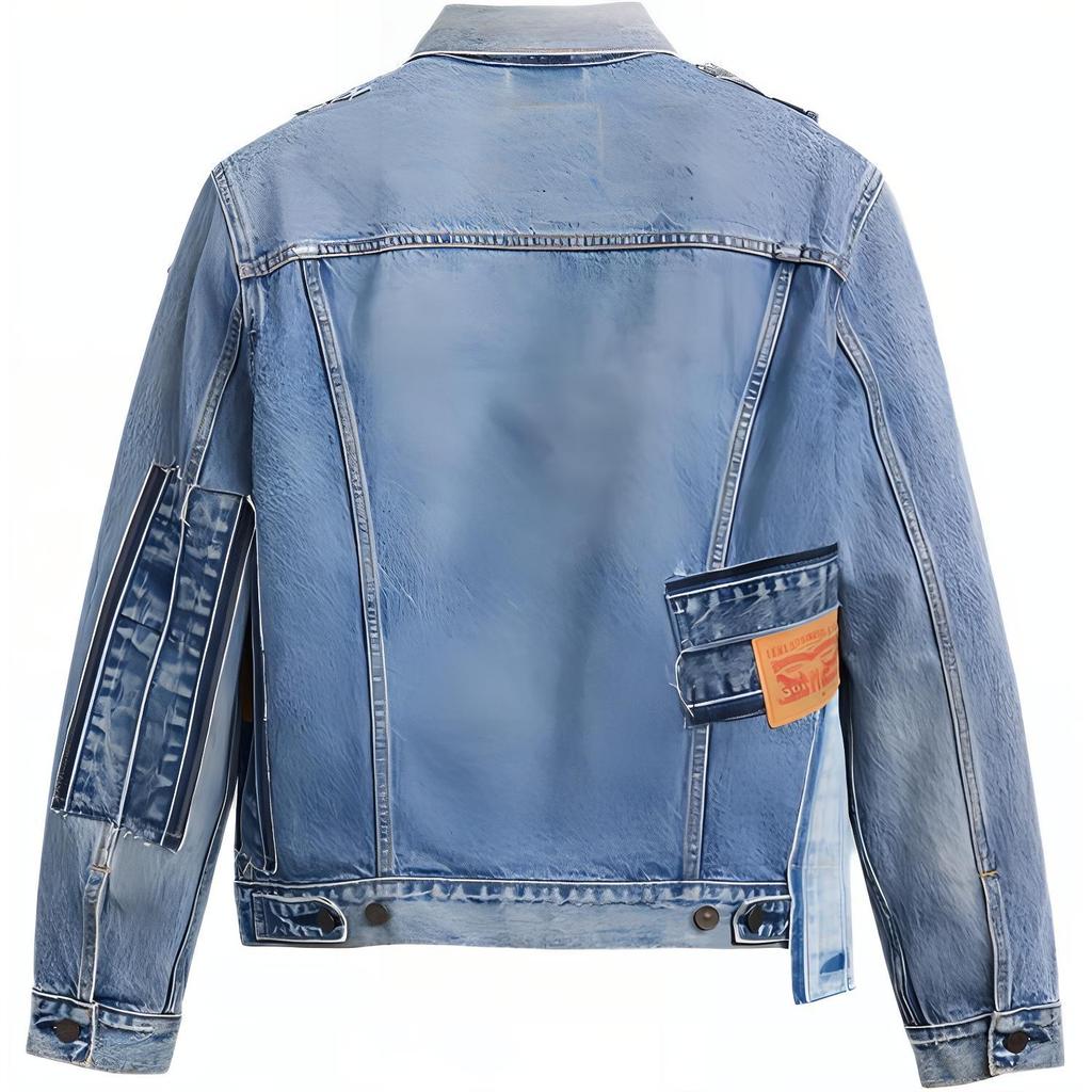 Levis SS24 501® Day Special Limited Edition Patchwork Design Jacket Unisex Jacket Blue 72334-0708