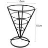 BHBL 6 Pcs Wire Metal Food Racks Cone Fried Basket Serving Chips Stand Display Stands Chicken Holder