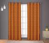 S4sassy Cotton Duck Blueberry Leaves Orange Set of 2 Panel Eyelet Bed Room Door Curtains Drapes- 54x108