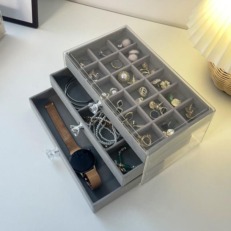 Küpe, Küçük Küpe ve Kolyeler için Yüksek Kalite Oksitlenmeyi Önleyici Kadife Takı Saklama Kutusu