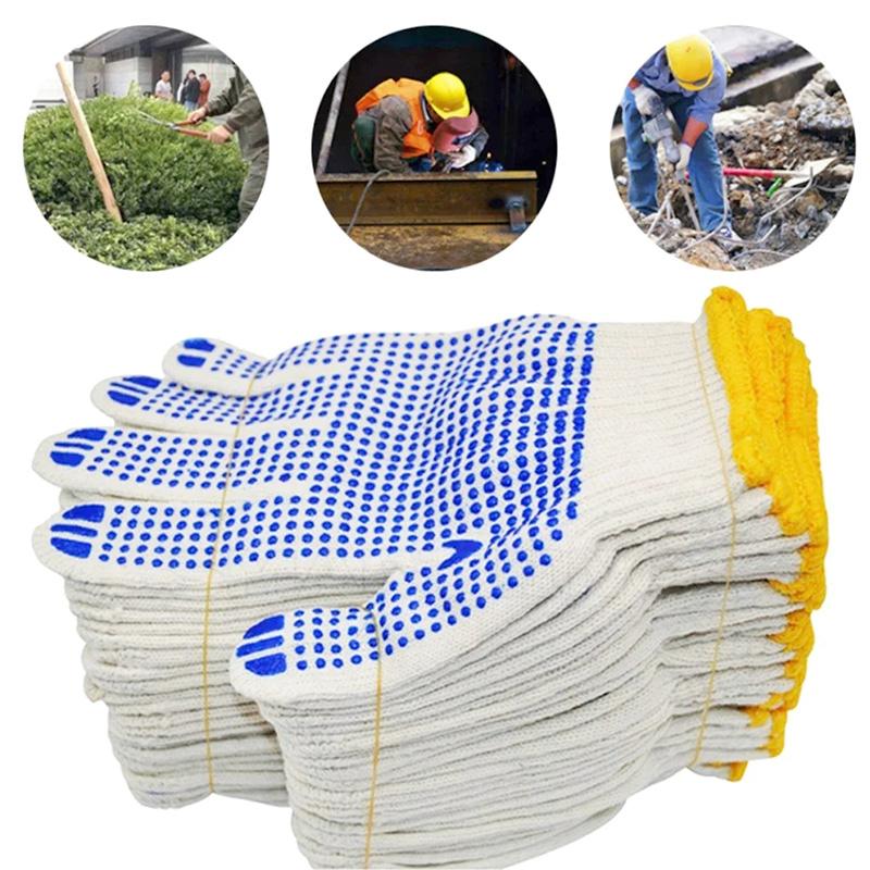 1/10 Pairs Blue Gloves for Working Household Cleaning Tools Car Repair Factory Labor Insurance Glove High Stretch Mittens