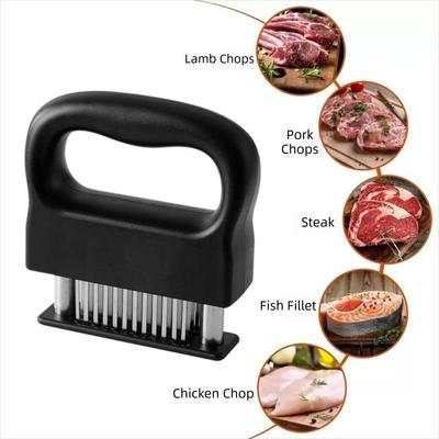 Stainless Steel Meat Tenderizing Hammer Piercing Design Ergonomic Handle Meat Tenderizer Beef Tool Separating Muscles