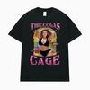 Thiccolas Cage Funny Meme Print T-shirts Men's Women Casual Short Sleeve Oversized O-Neck T Shirts Vintage Classic Humor T Shirt