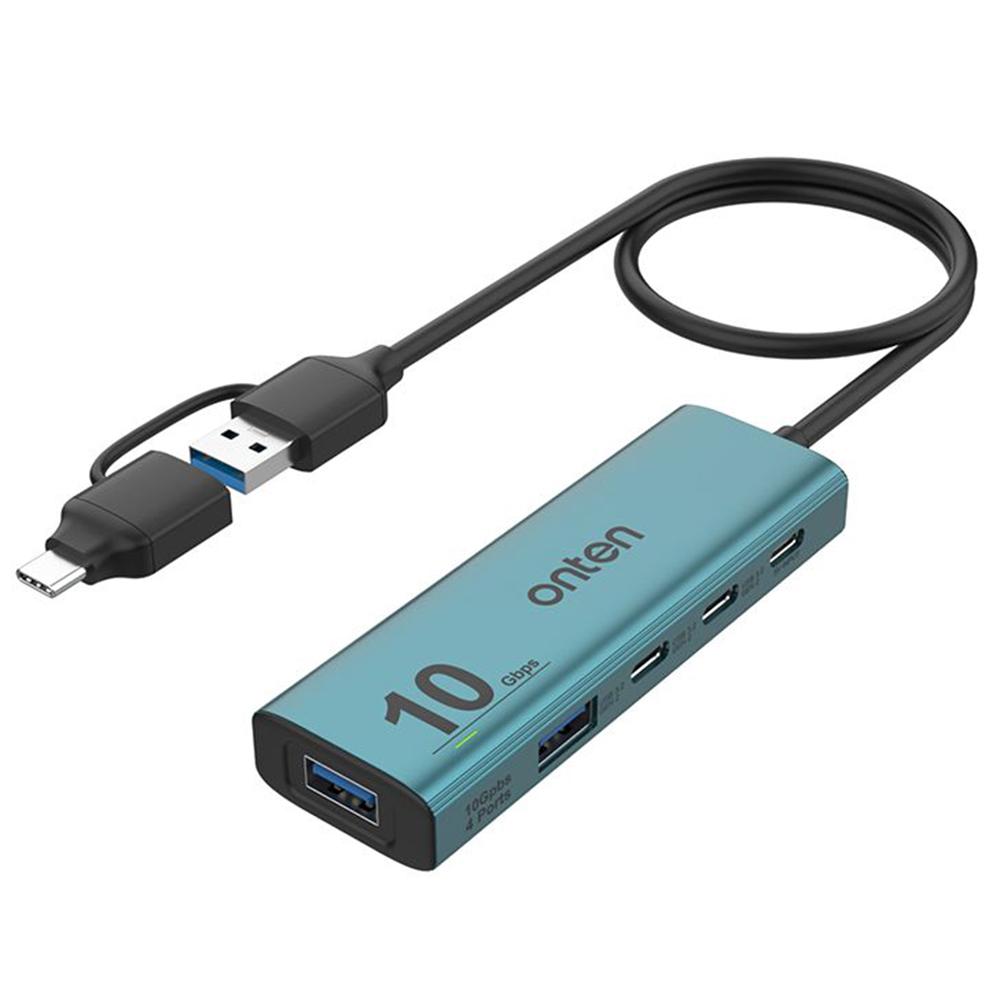 

ONTEN UCA612+ USB-A/USB-C to 4 Port USB 3.2 Gen2 Hub 2xType-C + 2xUSB-A 10G Data Transfer Adapter A
