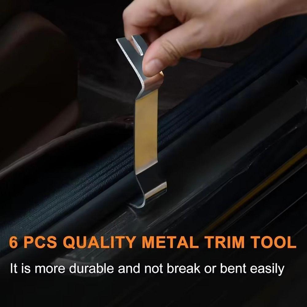 6Pcs/Set DVD Stereo Refit Car Inner Removal Tool Stainless Steel Plastic Trim Panel Dashboard Disassembly Tool Set