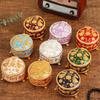 Mini Bracelet Storage Box Jewelry Organizer,European Style Circle Enamel Alloy Ring Storage Jar Dresser Display Couple Gifts